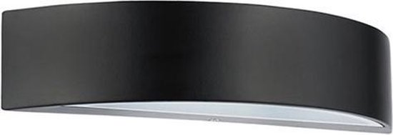 Merkloos LED Tuinverlichting - Buitenlamp - Mesa - Wand - Aluminium Mat Zwart - 5.5W Natuurlijk Wit 4100K - Ovaal