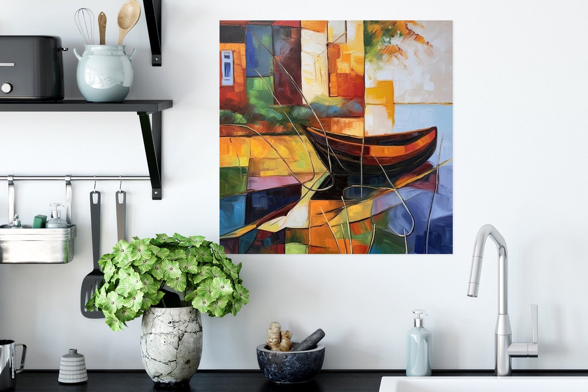 Poster Abstract - Kunst - Boot - Kleuren - 50x50 cm