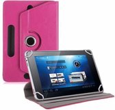 Universele 8 inch tablet hoes 360 graden draaibaar magenta