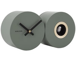 Karlsson Koekoeksklok Duo Cuckoo - Mat Jungle Groen - 26x13x7,2cm - Scandinavisch