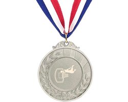 Akyol - basketbal medaille zilverkleuring - Basketbal - cadeau basketballer - leuk cadeau voor de beste basketballer om te geven - verjaardag basketballer