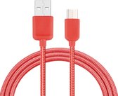 1 m USB-C / Type-C naar USB 2.0 Nylon geweven Data Sync-oplaadkabel, voor Galaxy S8 & S8 + / LG G6 / Huawei P10 & P10 Plus / Xiaomi Mi6 & Max 2 en andere smartphones (rood)