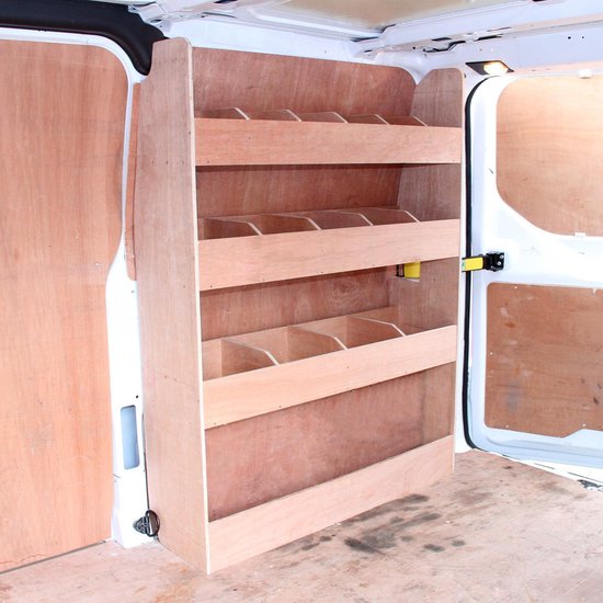 Monster Racking Ford Transit Custom SWB Bedrijfswagen interieur Hout
