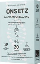 Onsetz | Ayurvedische Spijsverteringsondersteuning | Kruiden Supplement tegen Reisziekte | Organisch Gember Wortelstok Extract 500mg met 50mg Gingerolen
