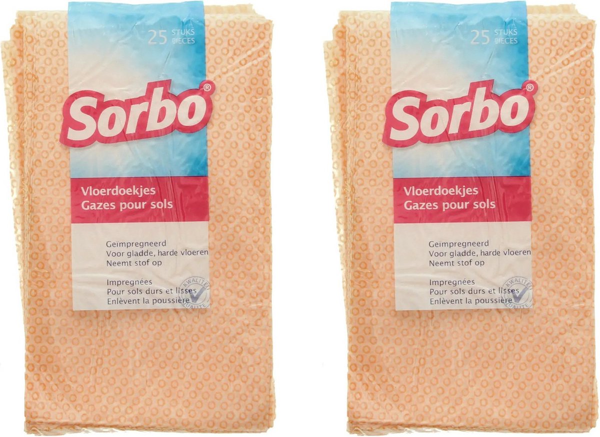 Sorbo vloerdoekjes - 2x stuks - alle vloeren - 24 x 40 cm - schoonmaken