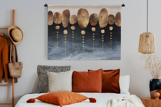 Tapisserie - Tapisserie - Or - Abstrait - Luxe - 120x90 cm - Tapisserie