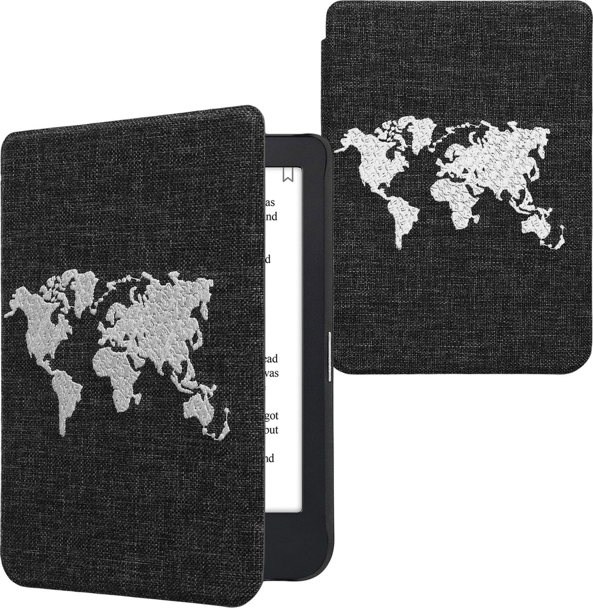 étui kwmobile pour Kobo Libra 2 - étui de protection liseuse avec poignée -  bleu foncé