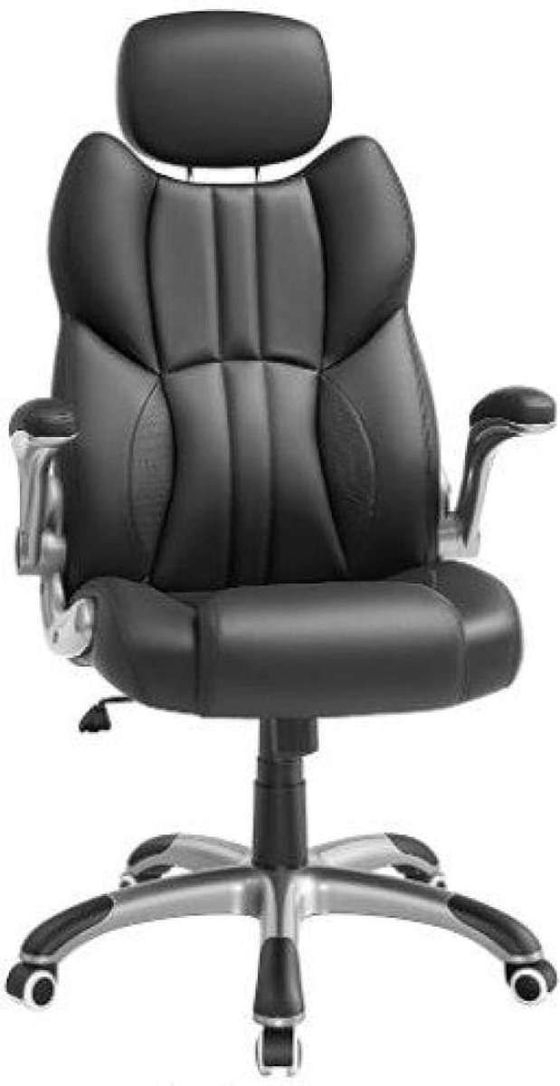 Mazazu - Bureaustoel – Draaistoel – Ergonomische Draaistoel – Kunstleer – Zwart - 75x70x137