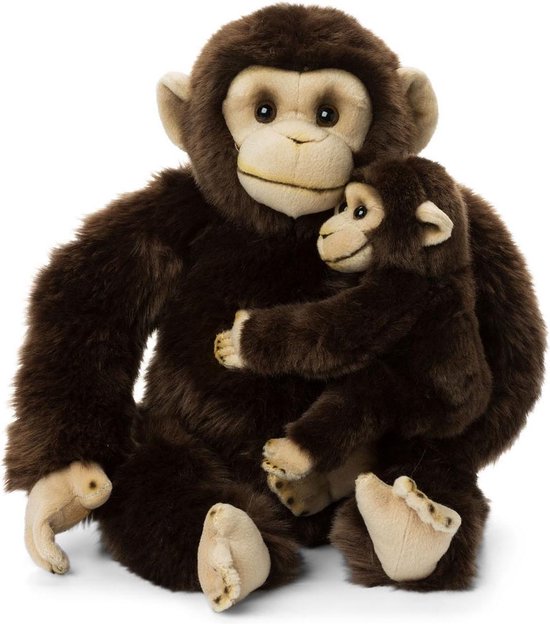 leugenaar knijpen het internet Wereld Natuur Fonds WNF Knuffel Chimpansee moeder en kind 30 cm | bol.com