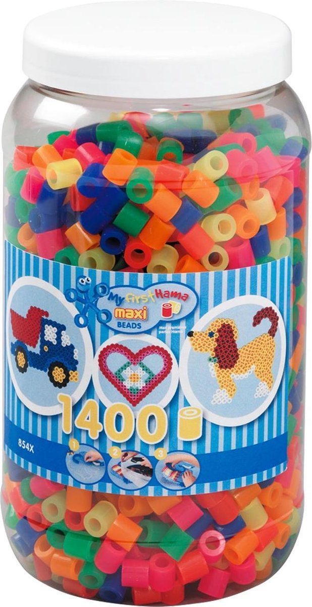 Hama Strijkkralen Maxi Neon 1400 stuks