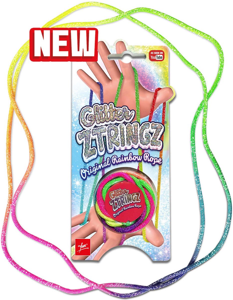 ZTRINGZ Regenboog Touw Glitter - Vingertouw