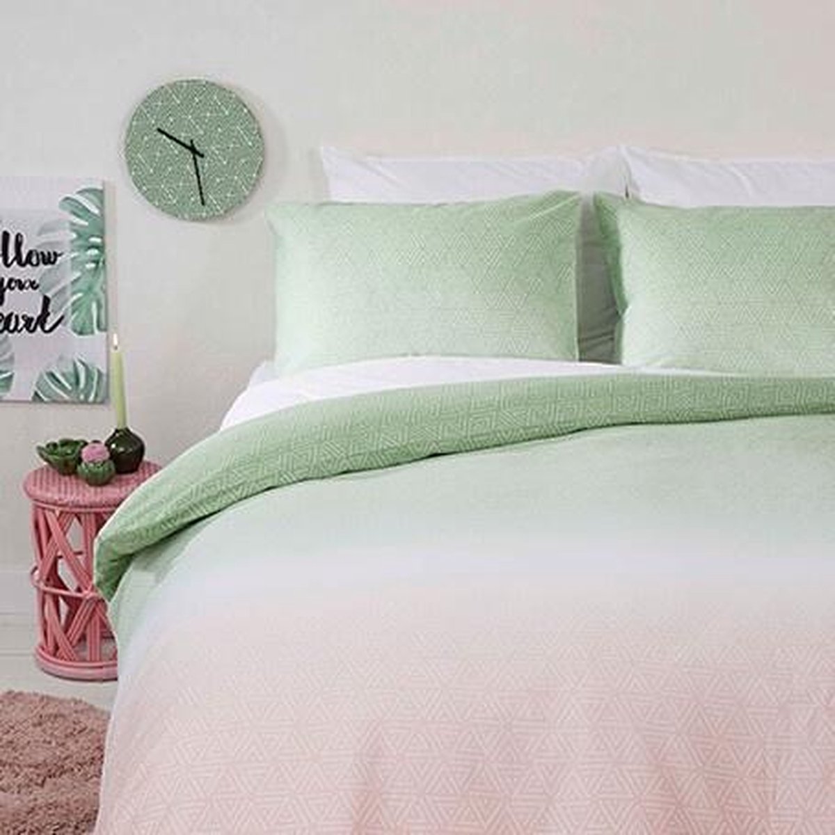 Dekbedovertrek Dreamy Colorblock 1persoons (140 x 200/220