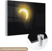 MuchoWow® Peinture sur Verre - Éclipse Solaire - 120x80 cm - Peintures Acrylique - Photo sur Glas