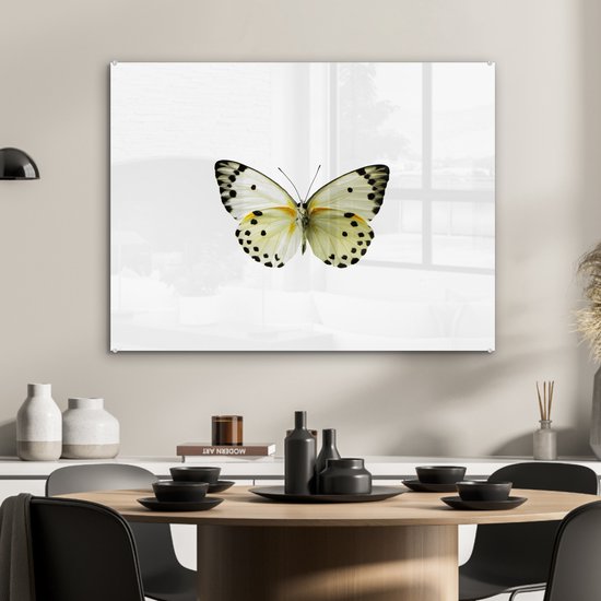 Peinture sur verre MuchoWow® - Réséda blanc - 80x60 cm - Peintures sur verre acrylique - Photo sur Glas