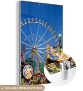 MuchoWow® Glasschilderij 60x90 cm - Schilderij acrylglas - Carnival in pretpark - Foto op glas - Schilderijen