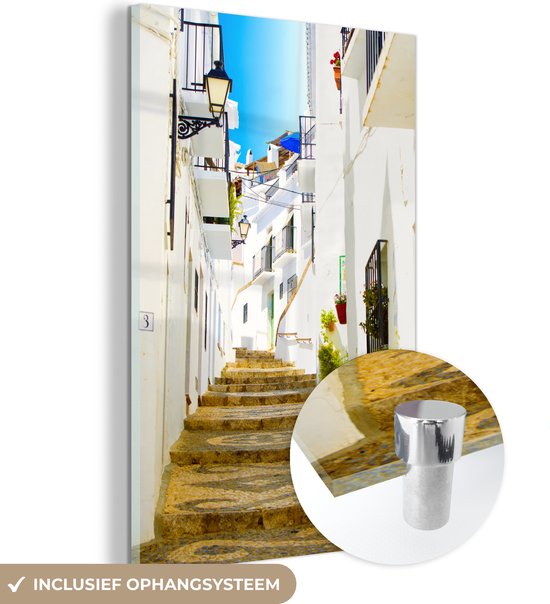 Rue traditionnelle en plexiglas de Malaga 40x60 cm - Tirage photo sur Glas (décoration murale en plexiglas)