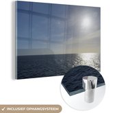 MuchoWow® Glasschilderij 150x100 cm - Schilderij acrylglas - Noordzee van Europa - Foto op glas - Schilderijen