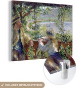 MuchoWow® Glasschilderij 40x30 cm - Schilderij acrylglas - Bij het water - Schilderij van Pierre-Auguste Renoir - Foto op glas - Schilderijen