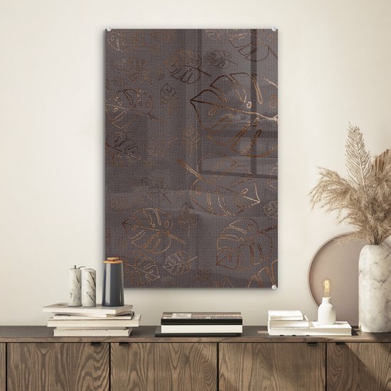 Peinture sur Verre - Motifs - Grijs - Bronze - Luxe - 40x60 cm - Peintures sur Verre Peintures - Photo sur Glas