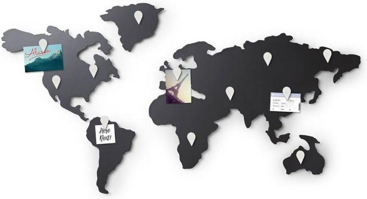 Umbra Magneetbord - Memobord Wereldkaart - Mappit 12 magneten | bol.com