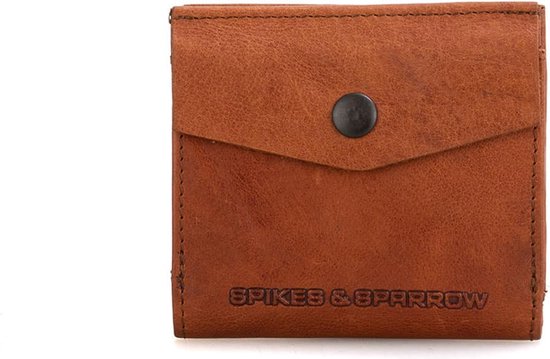 Spikes en Sparrow Wallet S Portemonnee RFID Brandy