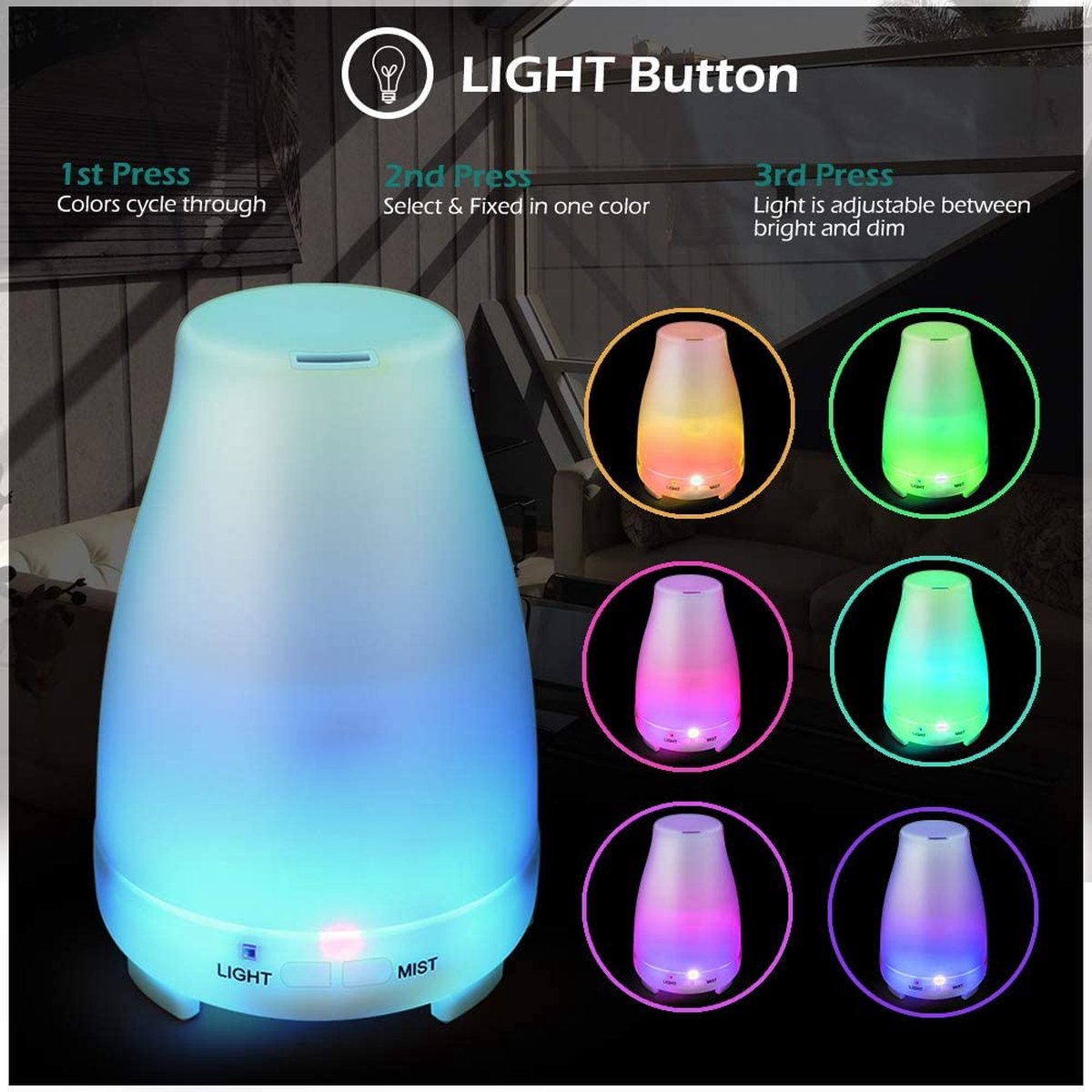 Goedkoopste Aroma diffuser - BPA-vrij, aromatherapie, luchtbevochtiger \ ultra quiet ultrasonic humidifier, aromatherapy