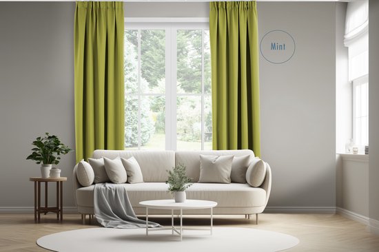 Lifa-Living - gordijn - mint - verduisterend - 100% polyester - 250 x 150 cm - Lifa-Living