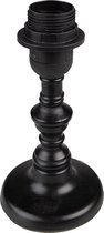 HAES DECO - Lampenvoet - Formaat Ø 10x20 cm, kleur Zwart, gemaakt van Hout voor Fitting E27/max 1x60W - Lampvoet, Tafellamp