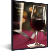 Fotolijst incl. Poster - Glas met mooie rode port - 30x40 cm - Posterlijst