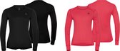 ODLO Suw Top Crew Thermoset Active Warm 2Pack Dames - Black-Siesta - Maat M