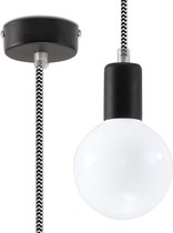 Trend24 Hanglamp Edison Zwart & - E27 - Wit