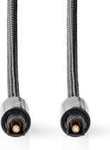 Câble audio numérique Nedis | TosLink Male - TosLink Male | Gun Metal Gris | Câble tressé | 2,0 m