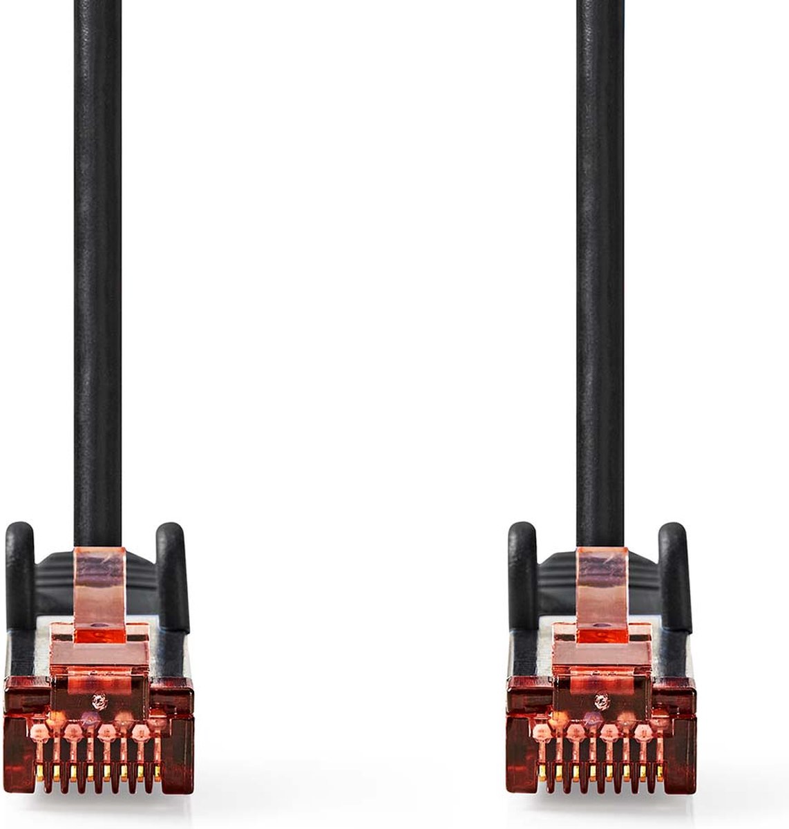 CAT6 Netwerkkabel - RJ45 Male - RJ45 Male - S/FTP - 10.0 m - Rond - LSZH - Zwart - Envelop