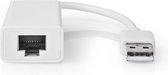 Nedis USB-netwerkadapter - USB 2.0 - 100 Mbps - USB-A Male - RJ45 Female - 0.20 m - Rond - Verguld - Koper - Wit - Envelop