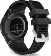 Bracelet Strap-it® Smartwatch 22 mm - Bracelet en silicone pour Samsung Galaxy Watch 46 mm / Gear S3 Classic & Frontier / Galaxy Watch 3 45 mm - Garmin Vivoactive 4 / Venu 2 - Huawei Watch GT2 46 mm - Amazfit GTR 2 / 2e 47 mm - Noir - Zwart