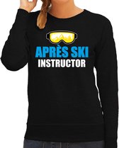 Apres ski trui Apres ski instructor zwart dames - Wintersport sweater - Foute apres ski outfit/ kleding/ verkleedkleding L