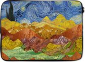 Laptophoes 14 inch - Van Gogh - Oude Meesters - Schilderij - Laptop sleeve - Binnenmaat 34x23,5 cm - Zwarte achterkant