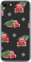 Geschikt voor iPhone SE 2020 hoesje - Kerst - Kerstboom - Auto - Design - Siliconen Telefoonhoesje