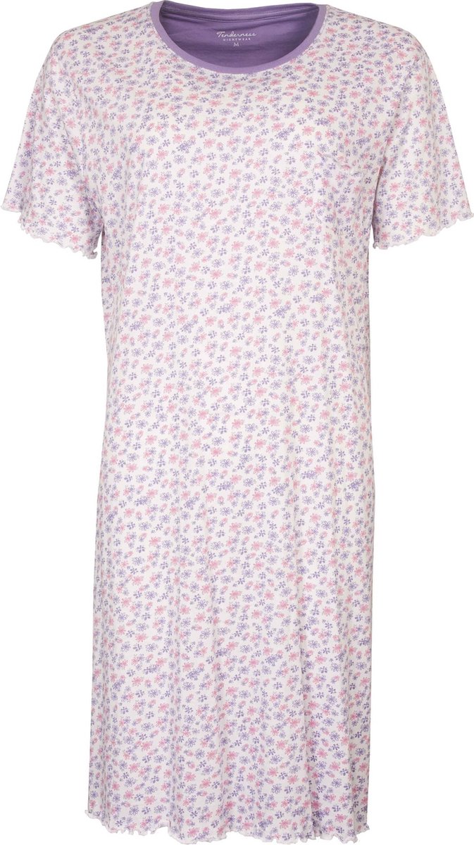 Tenderness Dames Nachthemd - Bigshirt - Katoen - Paars