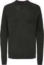 Only & Sons Trui Onskelvin 5 Struc Crew Neck Knit 22017445 Peat Mannen Maat - S