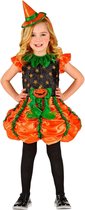 Costume de citrouille | Sorcière citrouille au sourire horrible | Fille | Taille 104 | Halloween | Déguisements