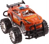 bigwheel politieauto 13 cm oranje