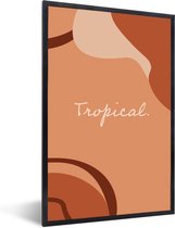 Fotolijst incl. Poster - Zomer - Quote - Tropical - 60x90 cm - Posterlijst