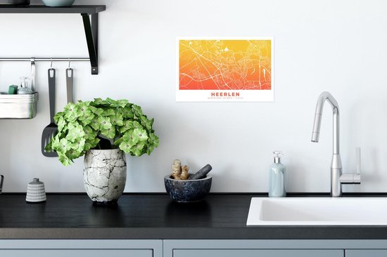 Affiche Plan de la ville - Heerlen - Nederland - 30x20 cm