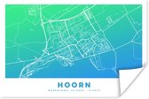 Poster Stadskaart - Hoorn - Nederland - Blauw - 90x60 cm - Plattegrond
