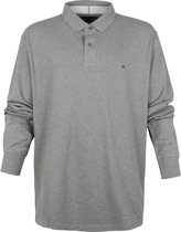 Tommy Hilfiger Big and Tall Long Sleeve Poloshirt Grijs - maat 4XL