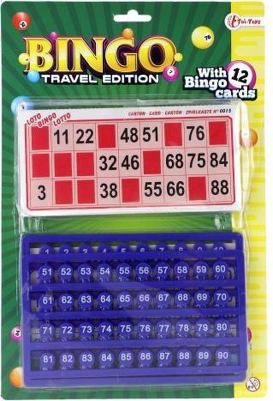 Afbeelding van het spel bingo reisspel rood/blauw 30 cm