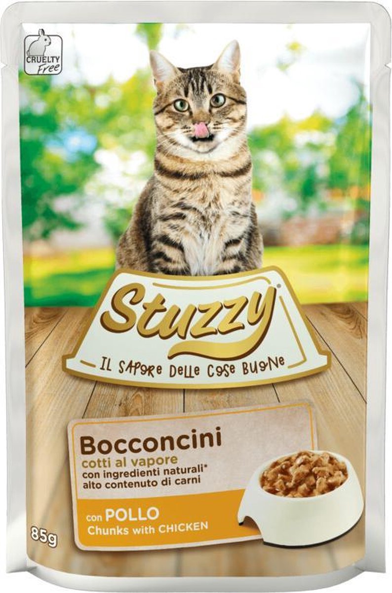 24x Stuzzy Kattenvoer Pouch Kip 85 gr
