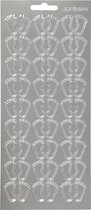 stickervel zilver voetjes
