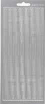 foliestickers rand 17 stuks zilver 21 cm